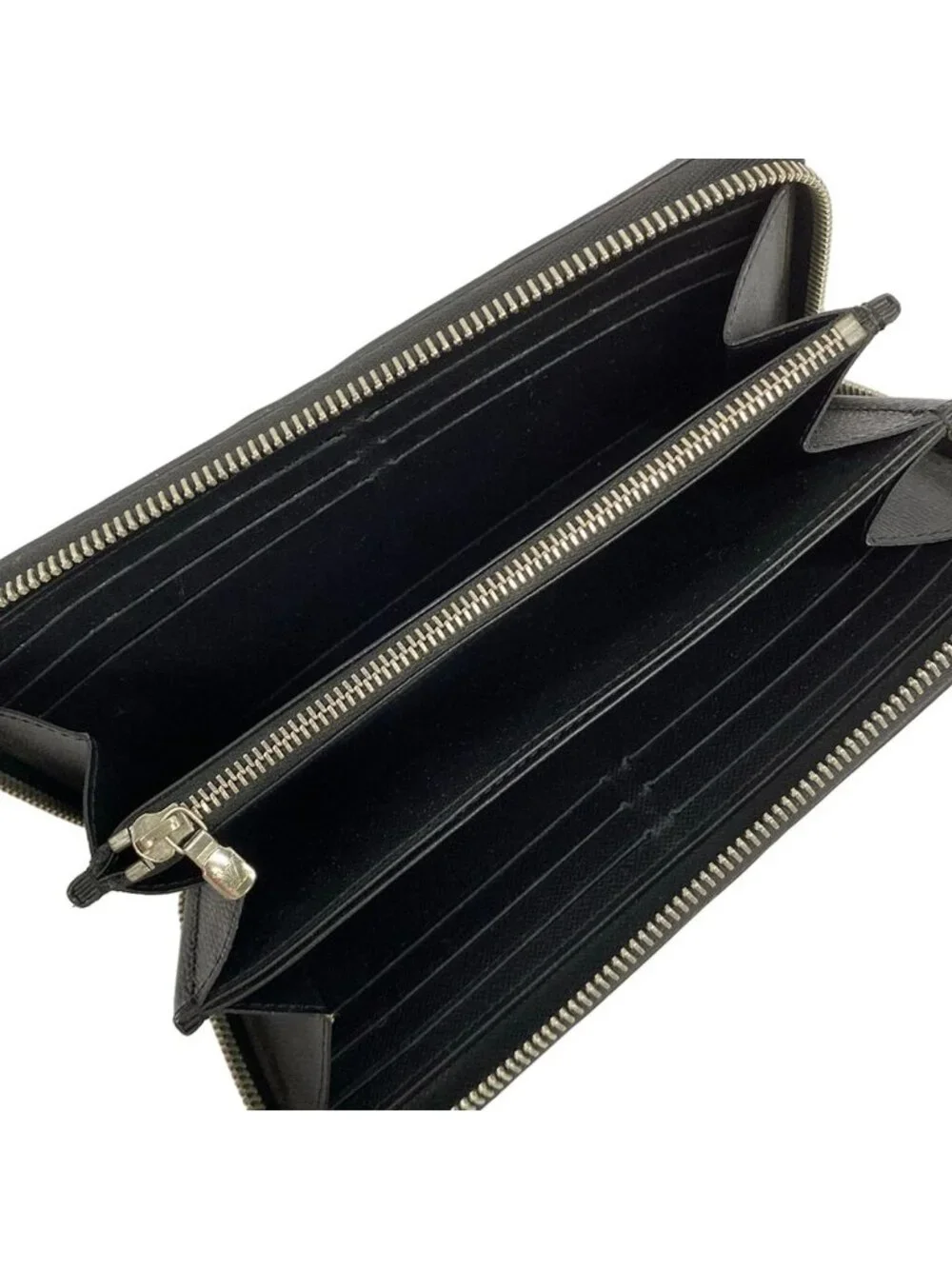Louis Vuitton Wallet Epi Zippy Noir Leather Cowhide